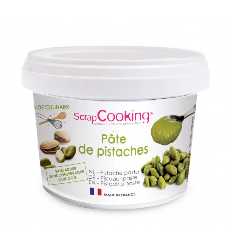 ScrapCooking - Pâte de praliné Pistaches 200g - Ingrédient pour  Pâtisseries, Desserts, Macarons, Entremets, Cakes, Glaces, Smoothies,  Gâteaux - Cake